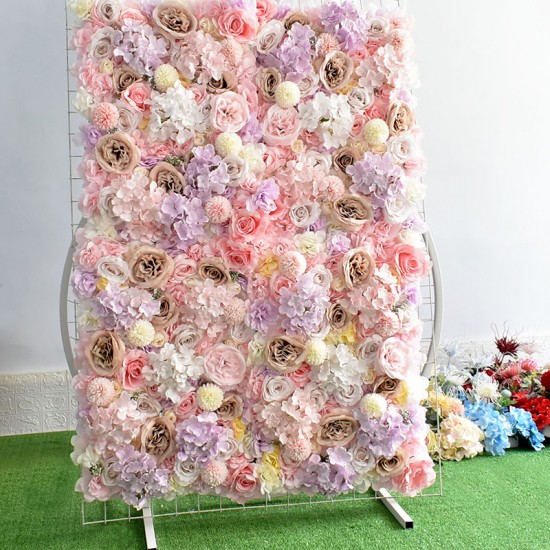 40x60 Artificial Flower Wall Panel Silk Rose Flowers 3D Backdrop Wall for Wedding Decoration