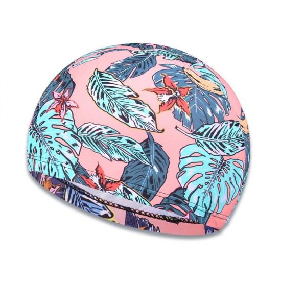 Elastic Swimwear Hats Simple Fashion Calico Swim Cap Waterproof Quick Dry Swim Pool Hat Breathable Diving Hat